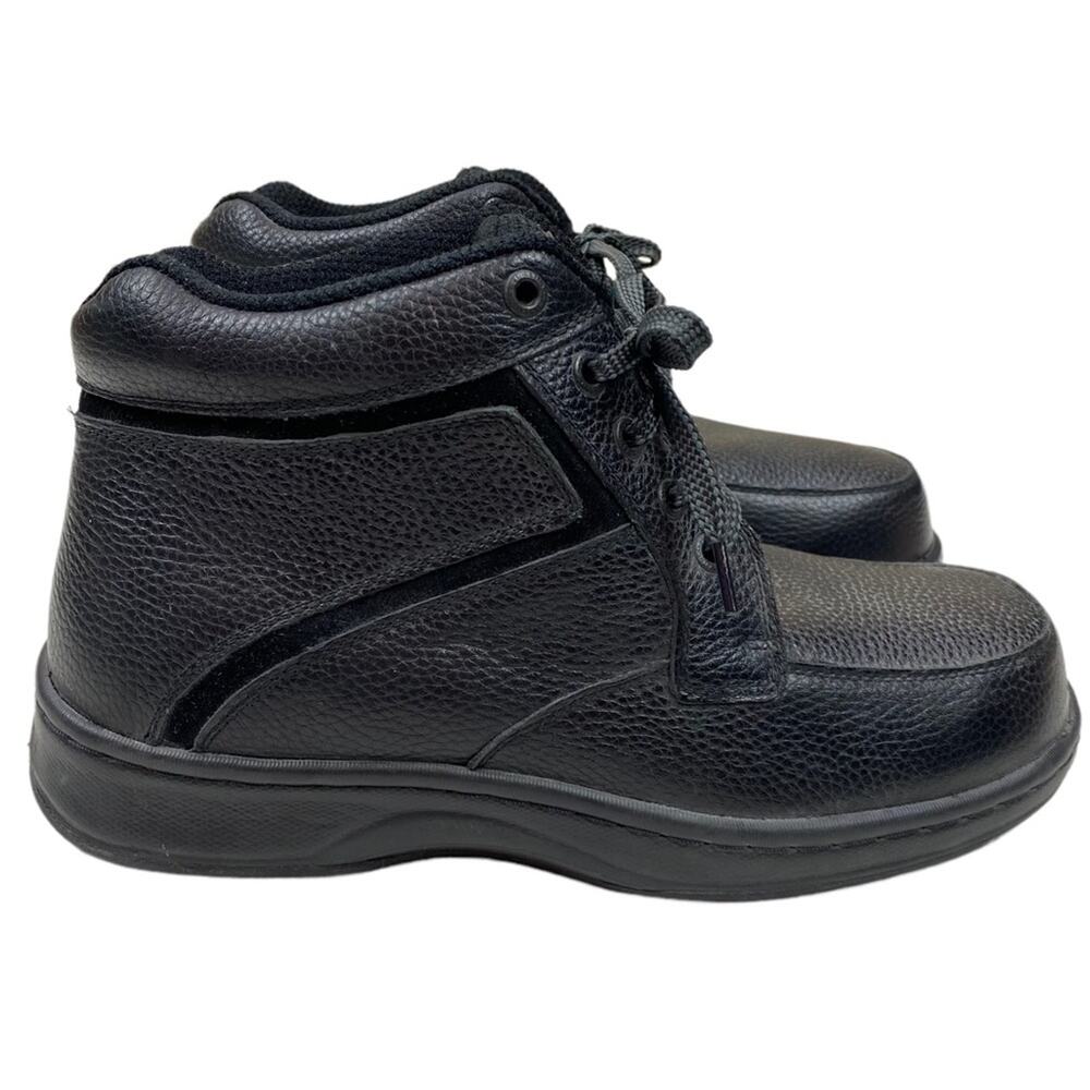 Orthofeet Mens Highline Black Leather Boots Size 8.5 wide